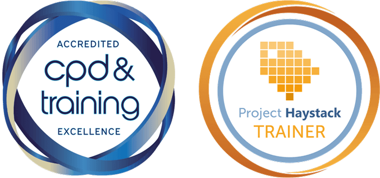 CPD Accredited Excellence & Project Haystack Trainer Badges